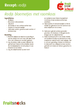 Recept radijs: radijs bloemetjes met roomkaas